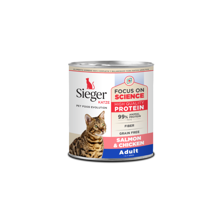 LATA SIEGER KATZE WET ADULT SALMON Y POLLO